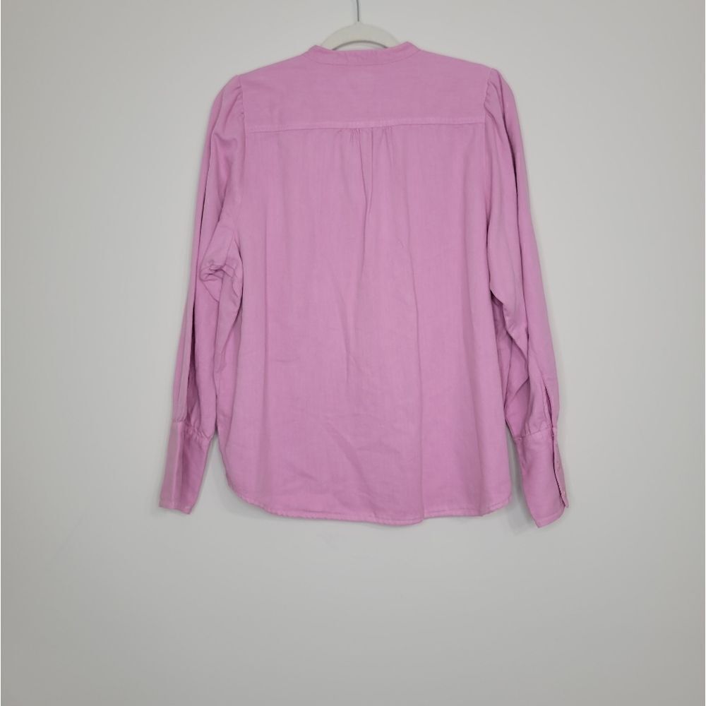 J Crew Point Sur Puff Sleeve Button Front Top - Picture 5 of 11